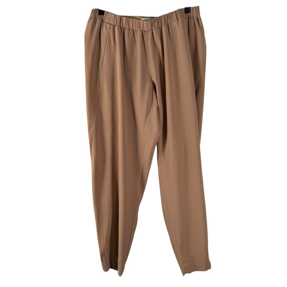 Babaton Women's Tan Mid Rise Elastic Waist Tapered Hem Jogger Pants Size M